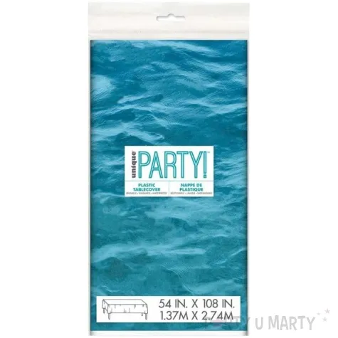 obrus foliowy fale oceanu niebieski unique 137x213 cm