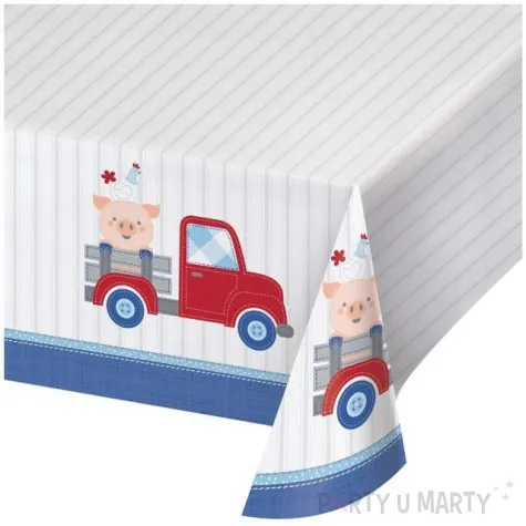 obrus foliowy farmhouse pierwsze urodziny creativeconverting 259x137 cm