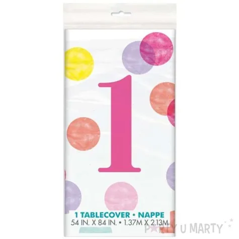 obrus foliowy first birthday unique 213x137 cm