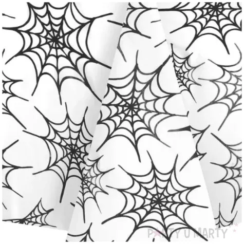 obrus foliowy halloween pajeczyny bialy partypal 274 x 137 cm