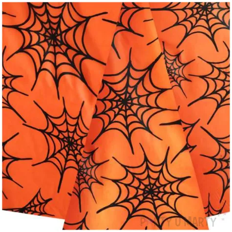 obrus foliowy halloween pajeczyny pomaranczowy partypal 274 x 137 cm