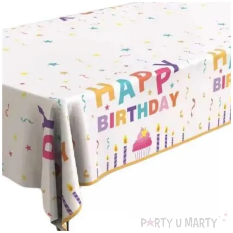 obrus foliowy happy birthday konfetti jix 183x137 cm