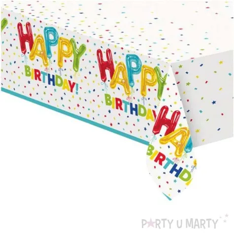 obrus foliowy happy birthday unique 213x137 cm