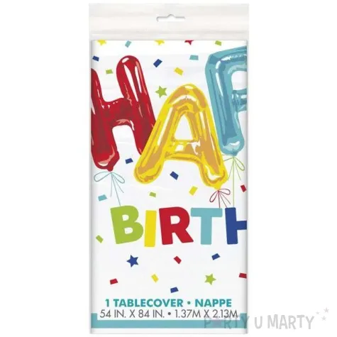 obrus foliowy happy birthday unique 213x137 cm