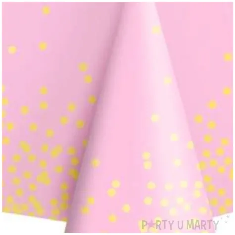 obrus foliowy konfetti rozowy partypal 137 x 274 cm