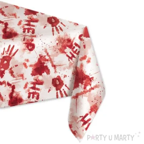 obrus foliowy krwawe rozbryzgi help 140 x 260 cm