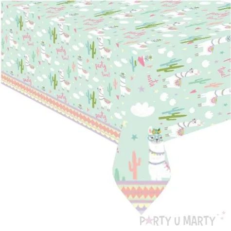 obrus foliowy lama amscan 180 x 120 cm