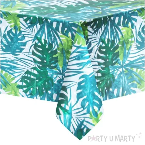 obrus foliowy liscie palmy i monstera partypal 137x274 cm