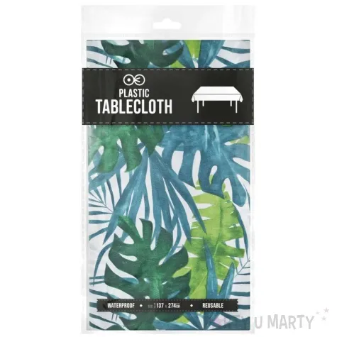 obrus foliowy liscie palmy i monstera partypal 137x274 cm