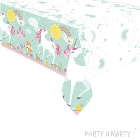 obrus foliowy magiczny jednorozec amscan 259 x 137 cm
