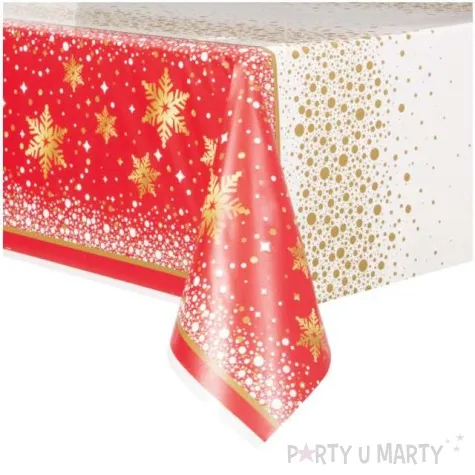 obrus foliowy merry christmas unique 213 x 137 cm