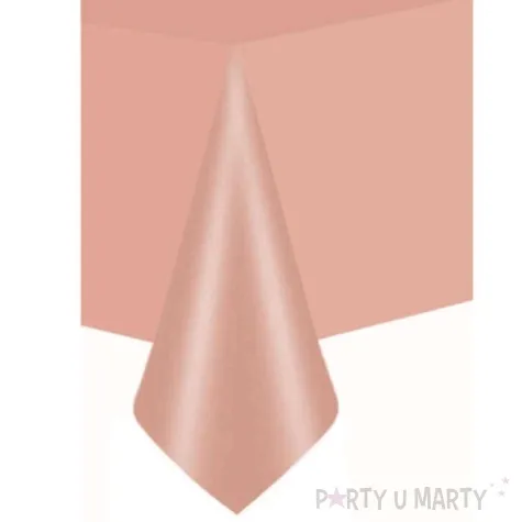 obrus foliowy metaliczny rozowe zloto partypal 137 x 274 cm