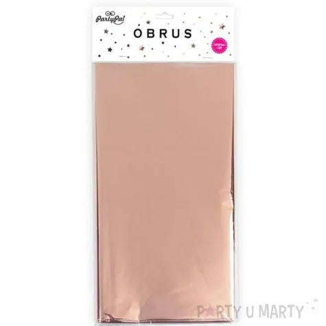 obrus foliowy metaliczny rozowe zloto partypal 137 x 274 cm