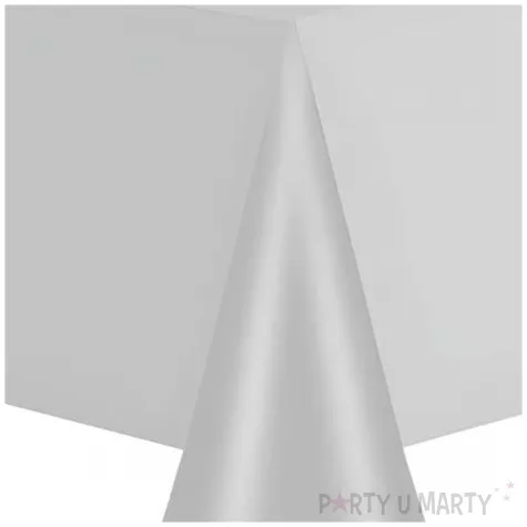 obrus foliowy metaliczny srebrny partypal 137 x 274 cm