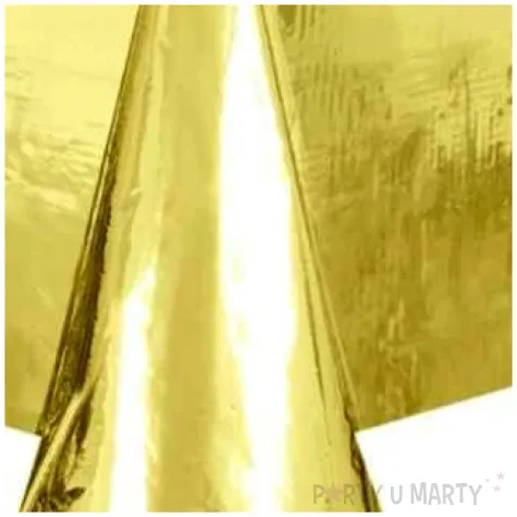 obrus foliowy metaliczny zloty dekoracjepolska 137 x 274 cm