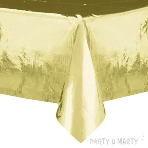 obrus foliowy metaliczny zloty partypal 137x274 cm