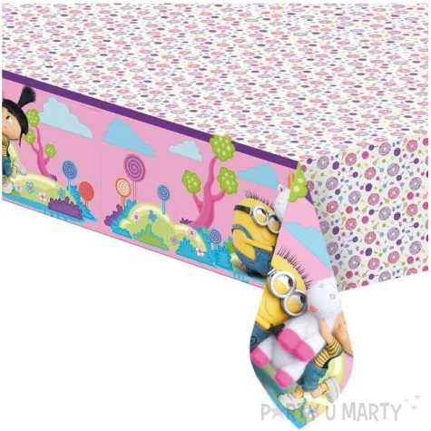 obrus foliowy minionki jednorozec fluffy procos 180x120 cm