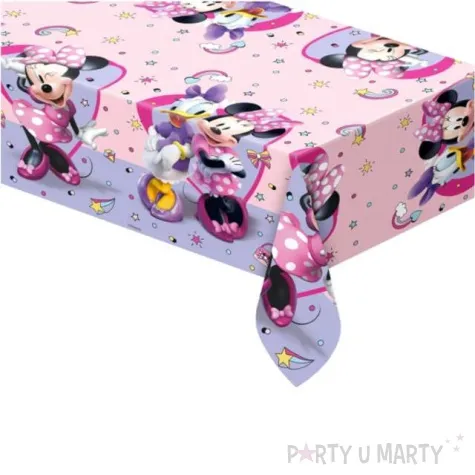 obrus foliowy myszka minnie i daisy rozowy procos 180x120 cm