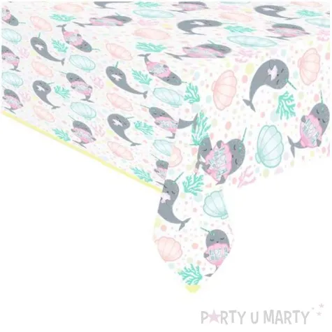 obrus foliowy narwhal amscan 180x120 cm