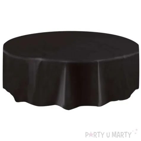 obrus foliowy okragly unique czarny 213 cm