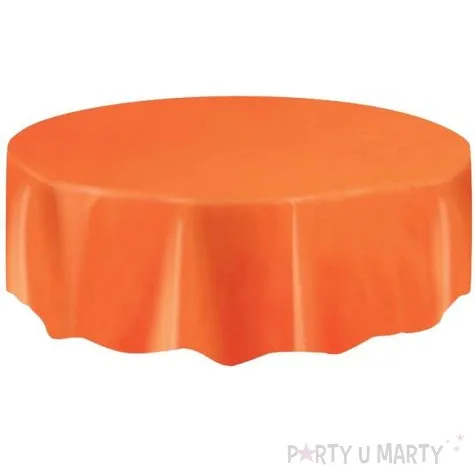 obrus foliowy okragly unique pomaranczowy 213 cm