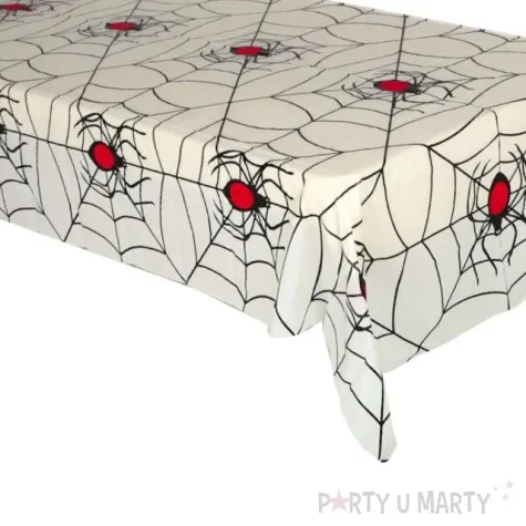 obrus foliowy pajeczyna bialy guirca 135 x 270 cm