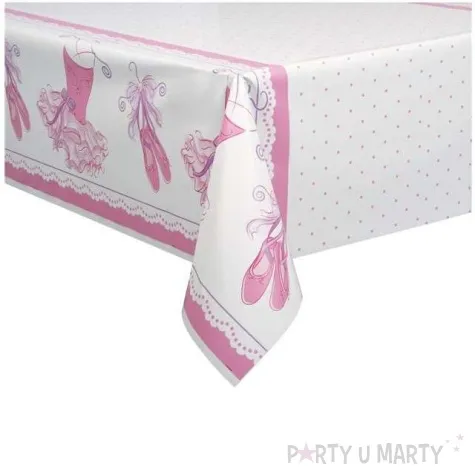 obrus foliowy rozowy balet unique 274 x 137 cm