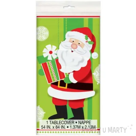 obrus foliowy swiateczny mikolaj unique 213 x 137 cm