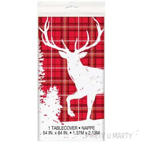 obrus foliowy swiateczny renifer godan 137 x 213 cm