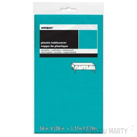 obrus foliowy unique turkusowy 137x274 cm compact