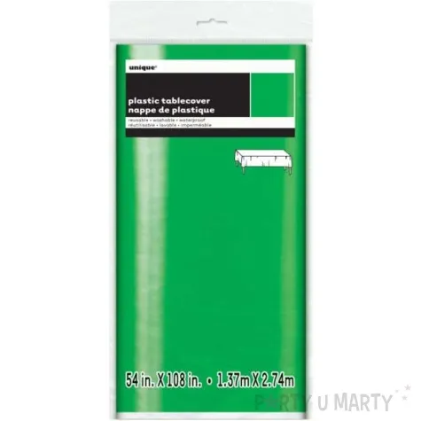 obrus foliowy unique zielony metalik 274x137 cm