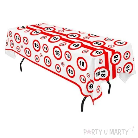 obrus foliowy urodziny 18 traffic birthday 136x270 cm