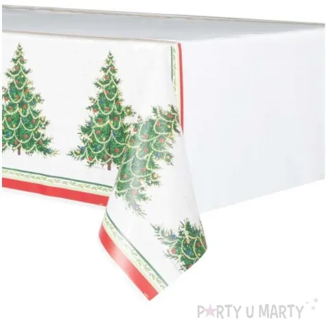 obrus foliowy wigilijna choinka unique 213 x 137 cm