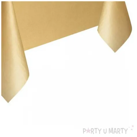 obrus foliowy zloty jednorazowy na imprezy urodziny dekoracja stolu 274 cm