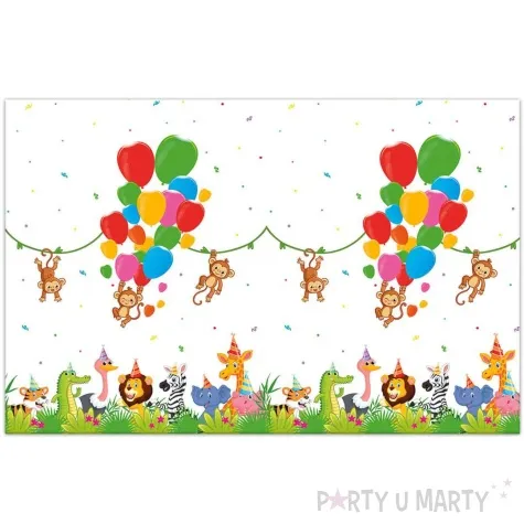 obrus foliowy zwierzeta safari procos 120x180 cm