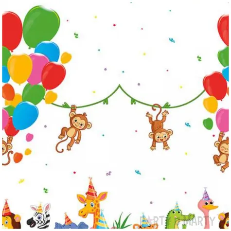 obrus foliowy zwierzeta safari procos 120x180 cm