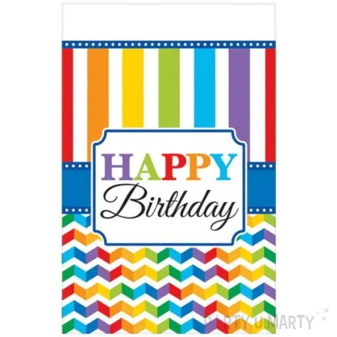 obrus happy birthday tecza 137 x 243 cm amscan