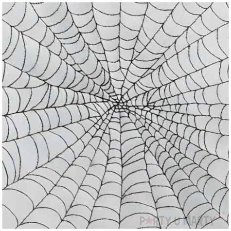 obrus pajeczyna czarny partydeco 124 cm