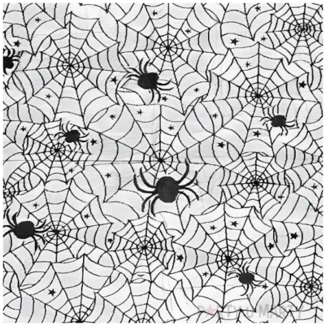 obrus pajeczyna i pajaki czarny partydeco 180cm x 135 cm