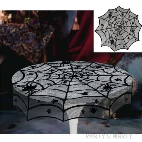 obrus pajeczyna i pajaki halloween guirca 100x100 cm