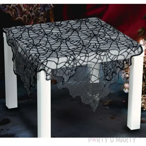 obrus pajeczyna koronka czarny guirca 100 x 75 cm