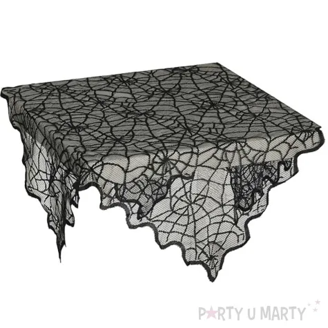 obrus pajeczyna koronka czarny guirca 100 x 75 cm
