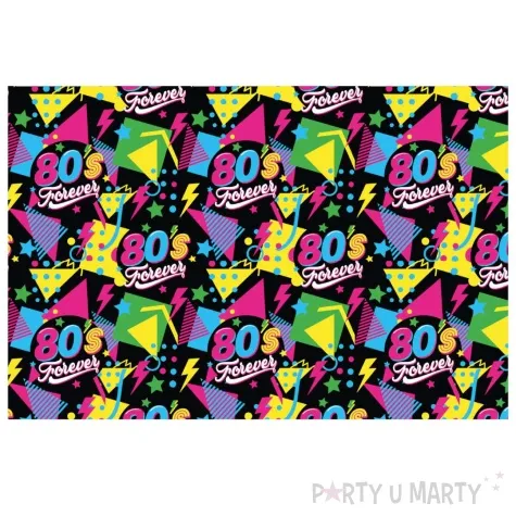 obrus papierowy 80s forever lata 80 guirca 274 x 137 cm