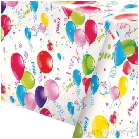 obrus papierowy baloniki z wstazkami mix maki 180 x 120 cm
