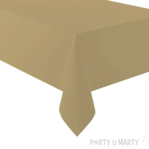 obrus papierowy creme brulee bezowy amscan 274x137 cm