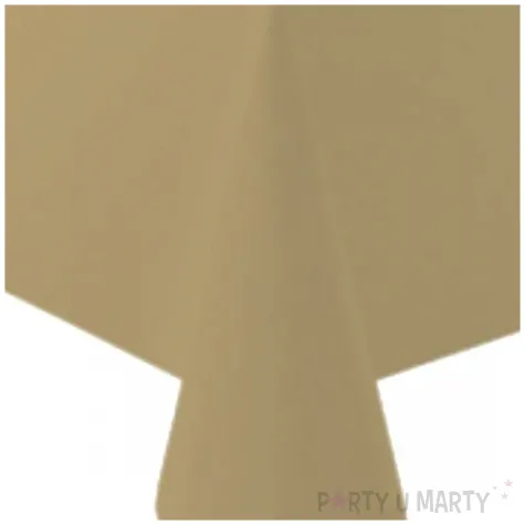 obrus papierowy creme brulee bezowy amscan 274x137 cm