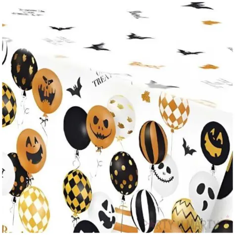obrus papierowy halloween balony maki 180 x 120 cm