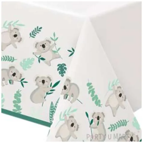 obrus papierowy koala amscan bialy 274 x 137 cm