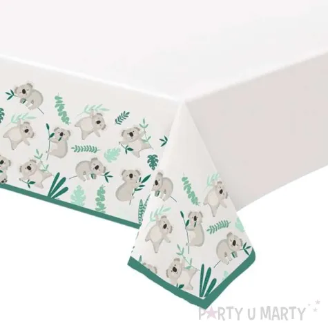 obrus papierowy koala amscan bialy 274 x 137 cm