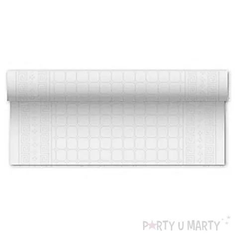 obrus papierowy kratka bialy 1 2 x 8 m